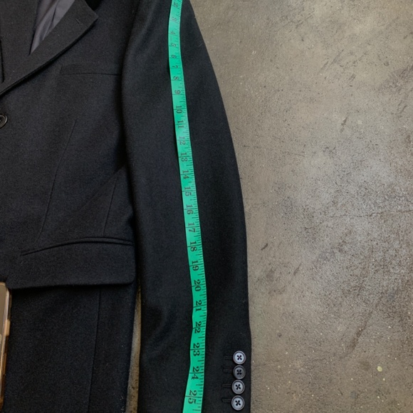 Hedi Slimane × Saint Laurent Paris $4,500 Heavy Lurex Wool and Silk Long Coat Br - Picture 14 of 14